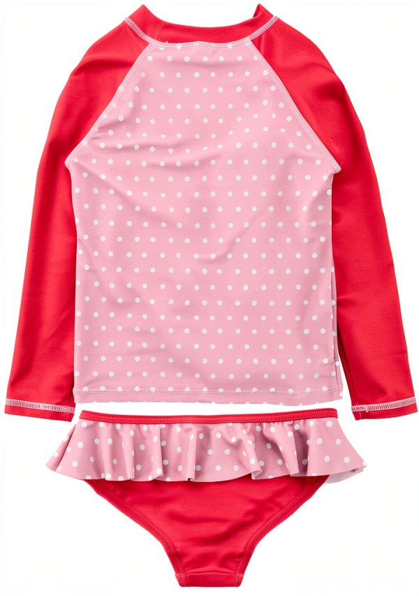 Toddler Girls Rash Guard Swimsuit by YM-YY Model 168 Fen 6T-1