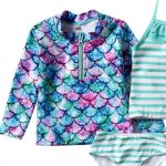 SunGuard Baby Girls 4‑Piece Swim Set with UV Protection 85% Polyester-0