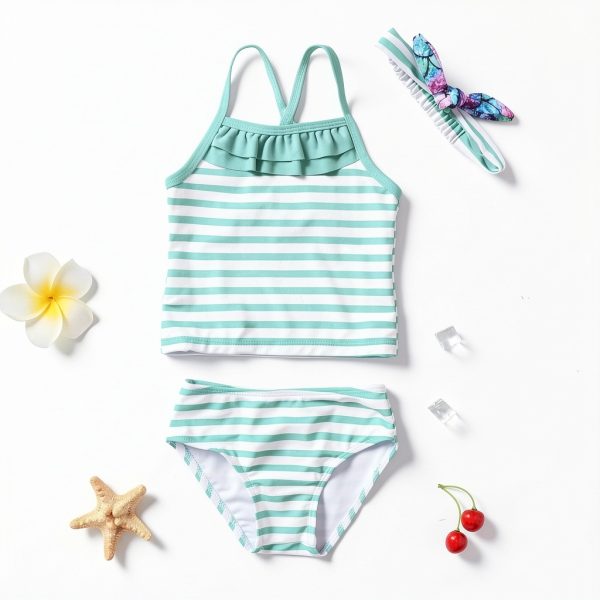 SunGuard Baby Girls 4‑Piece Swim Set with UV Protection 85% Polyester-3