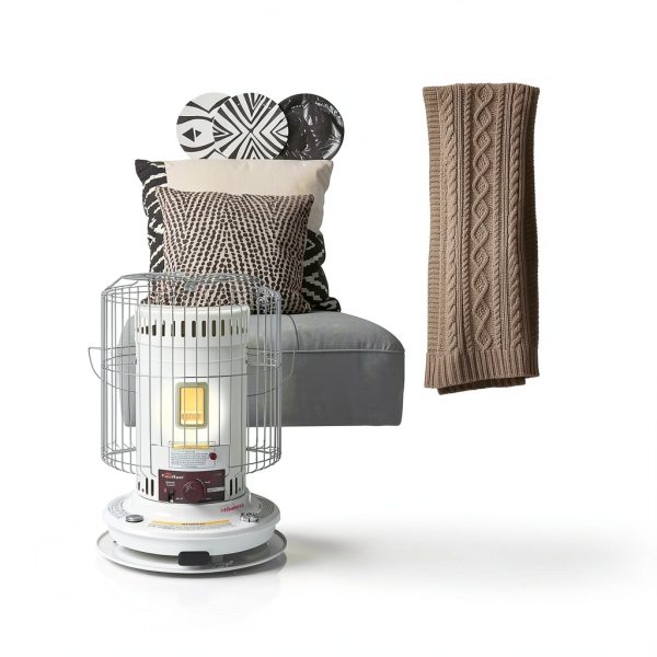 HeatMate Kerosene Heater 23,500 BTU Pedestal White Model HMC-23K-3