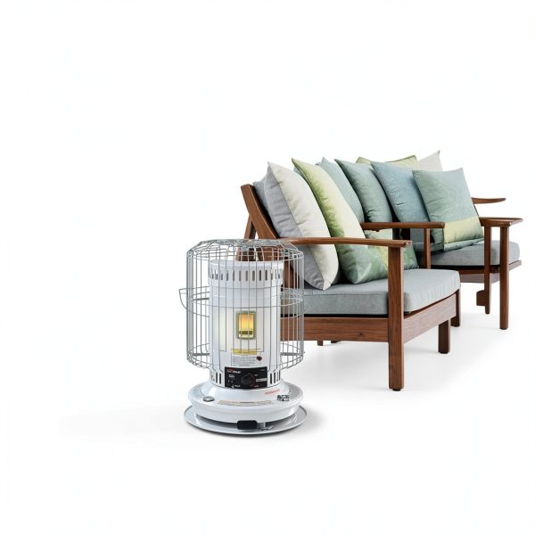 HeatMate Kerosene Heater 23,500 BTU Pedestal White Model HMC-23K-4