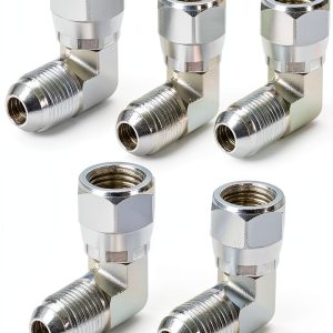 3/8'' Hydraulic Fittings 90 degree Swivel JIC ANCIMOON 5 Piece Set-0