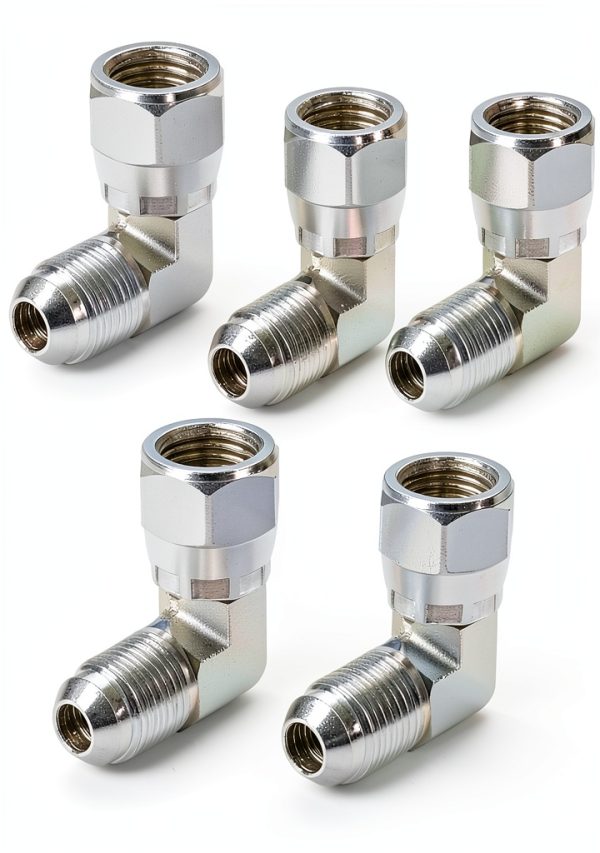3/8'' Hydraulic Fittings 90 degree Swivel JIC ANCIMOON 5 Piece Set-0