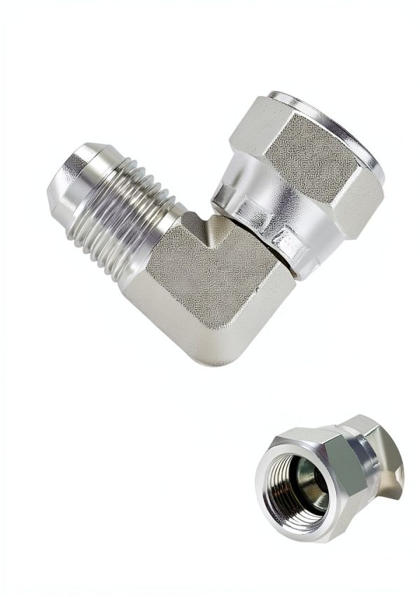 3/8'' Hydraulic Fittings 90 degree Swivel JIC ANCIMOON 5 Piece Set-2