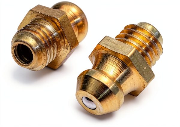 1/4-28 SAE-LT Copper Grease Taper Thread Zerk Nipple Fitting AutoE-2