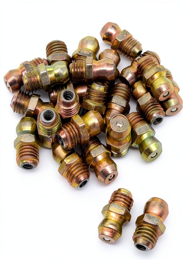 1/4-28 SAE-LT Copper Grease Taper Thread Zerk Nipple Fitting AutoE-0
